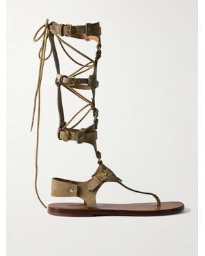 Isabel Marant Nensi Römersandalen Aus Leder Mit Schnürung - Weiß