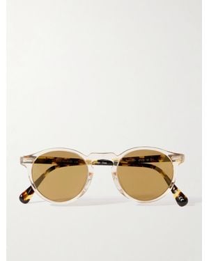 Oliver Peoples Gregory Peck Sonnenbrille Mit Rundem Rahmen Aus Azetat - Natur