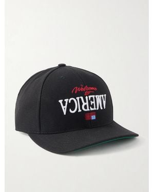Willy Chavarria Community Center Embroidered Cotton Cap - Black