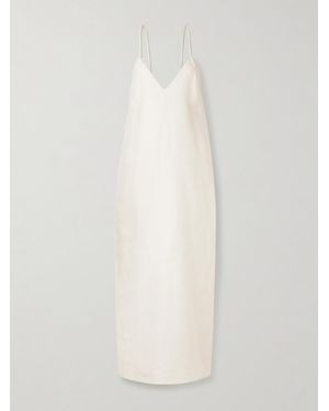 KHAITE Taja Maxikleid Aus Leinen - Weiß