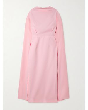 ROKSANDA Nour Cape-Effect Crepe Midi Dress - Pink
