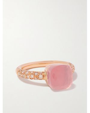 Pomellato Bague En Or Rose 18 Carats (750/1000) Et Pierres Multiples Nudo Petit