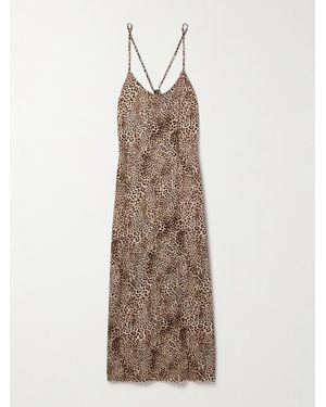 Skin Leopard-Print Organic Pima Cotton-Jersey Nightdress - Natural
