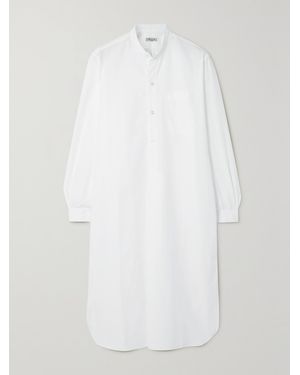Charvet Elysee Oversized Cotton-Poplin Nightdress - White