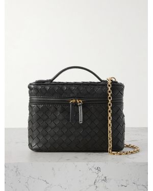 Bottega Veneta Bang Bang Small Intrecciato Leather Tote - Black