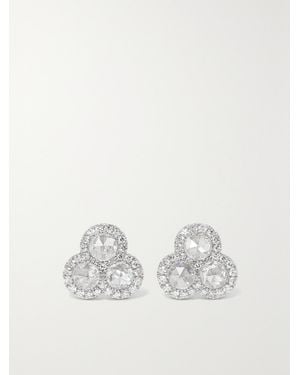 David Morris 18-Karat Diamond Earrings - Weiß