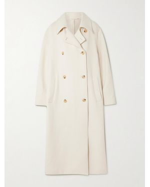 TOTEME Shield Oversized Double-Breasted Wool-Blend Coat - Natural