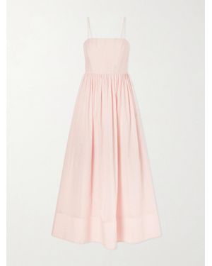 Aje. Rosie Silk And Cotton-Blend Maxi Dress - Pink