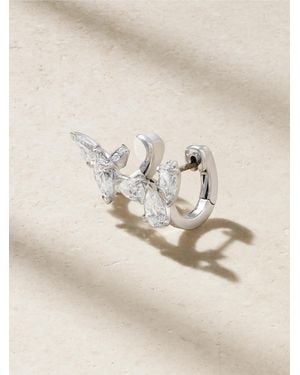 Repossi Serti Sur Vide Einzelner Ohrring Aus 18 Karat Weißgold Mit Diamanten - Natur