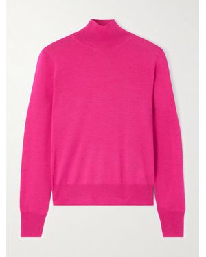 Carolina Herrera Pull À Col Montant En Laine Et Cachemire Mélangés - Rose