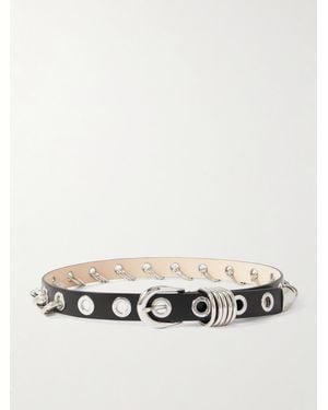 DEHANCHE Revenge Embellished Leather Belt - Black