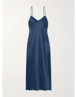 Polo Ralph Lauren Satin Midi Dress - Blue