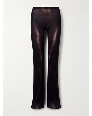 Jean Paul Gaultier Body Dust Hose Mit Geradem Bein Aus Mesh Mit Trompe-L'Œil-Print - Blau