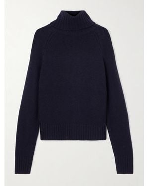 Allude Rollkragenpullover Aus Einer Woll-Kaschmirmischung - Blau