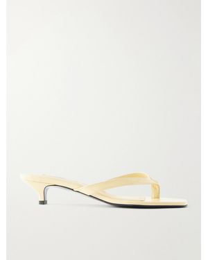 TOTEME Naplack Leather Thong Sandals - Natural