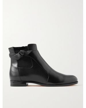 Alexandre Birman Clarita Chelsea Boots Aus Leder Mit Knoten - Schwarz