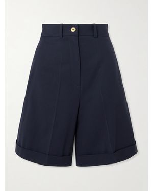 Patou Shorts Mit Geradem Bein Aus Twill Aus Einer Baumwollmischung - Blau