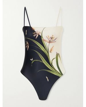 Agua Bendita Durazno Azucar Printed One-Piece - Blue