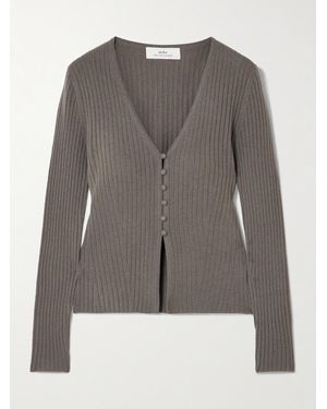 arch4 New Cami Cardigan Aus Geripptem Kaschmir - Grau