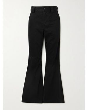Balenciaga Schlaghose Aus Biobaumwoll-Twill - Schwarz