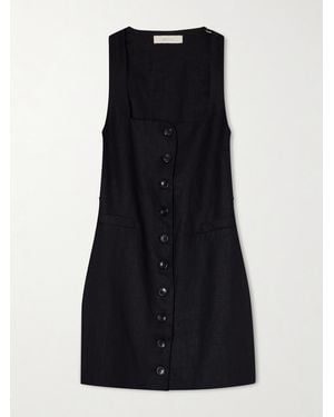 Faithfull the Brand Jacques Linen Mini Dress - Black