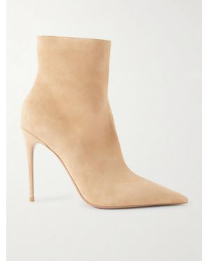Paris Texas Vera 85 Suede Ankle Boots - Natural