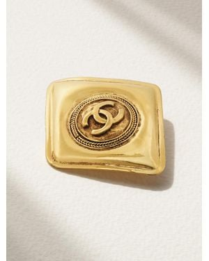 CHANEL Plated Brooch - Natural