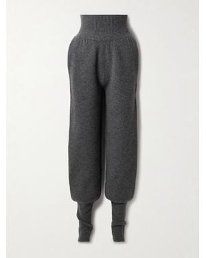 Altuzarra Colvig Ribbed Merino Wool Tapered Trousers - Grey