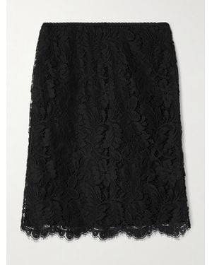 Chloé Midirock Aus Spitze Aus Einer Baumwollmischung - Schwarz