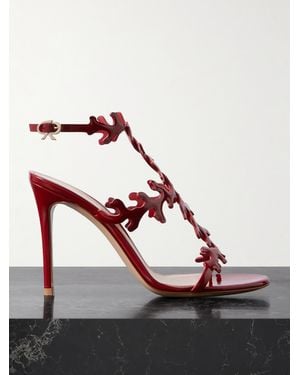 Gianvito Rossi Nuit 95 Sandalen Aus Lackleder - Rot