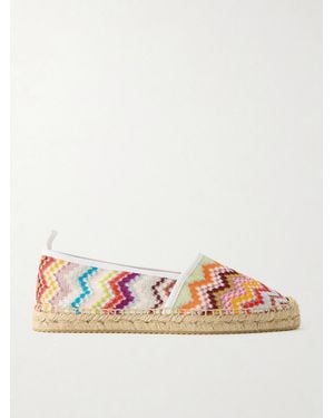 Missoni Elle Striped Woven Espadrilles - Pink