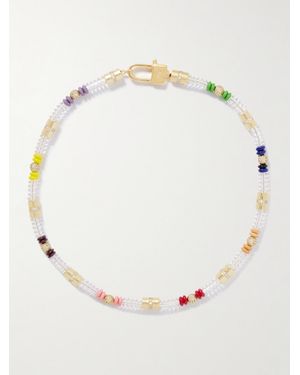 Joolz by Martha Calvo Translucence-Plated, Enamel And Crystal Necklace - Natural