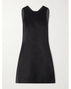Veronica de Piante Soren Open-Back Silk Mini Dress - Black