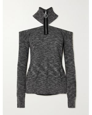 Christopher Kane Cold-Shoulder Wool Jumper - Black