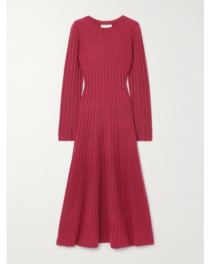 Altuzarra Gia Ribbed Wool And Cashmere-Blend Maxi Dress - Red