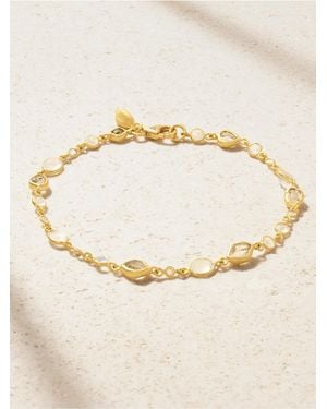 Pippa Small 18-Karat-Stone Anklet - Natural
