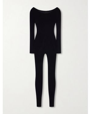 Wolford Daisy Stretch-Econyl Jumpsuit - Black