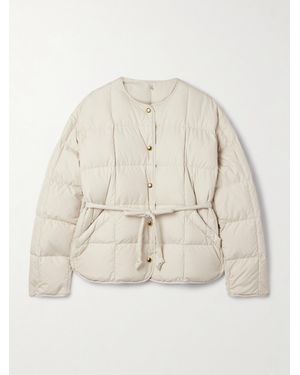 Moncler Caramagne Quilted Shell Down Jacket - Natural