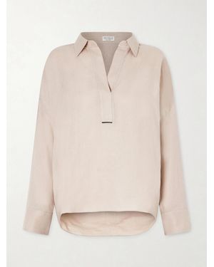 Brunello Cucinelli Bluse Aus Leinen - Natur