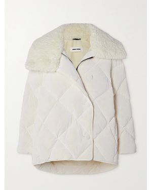 Ienki Ienki Queen Faux Shearling-Trimmed Quilted Shell Down Jacket - White