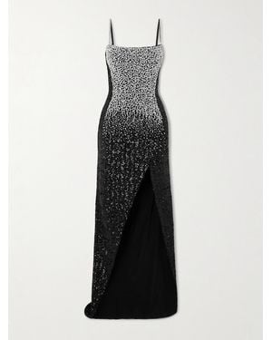 Balmain Embellished Crepe Gown - White
