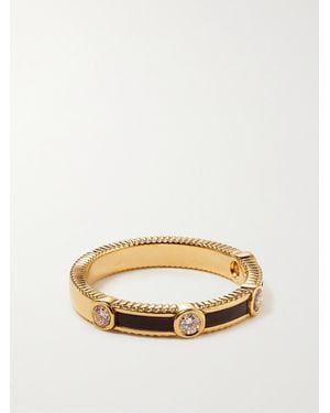 Viltier Rayon 18-Karat, Onyx And Diamond Ring - Metallic