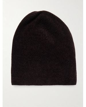 Gabriela Hearst Spire Ribbed Silk Beanie - Black
