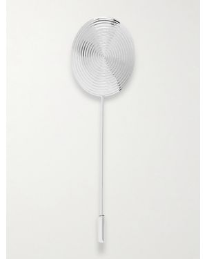 LIE STUDIO The Elo-Plated Brooch - White