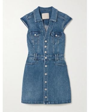 PAIGE Jaxsyn Stretch-Denim Mini Dress - Blue