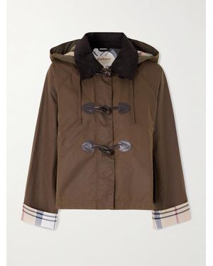 Barbour Myra Leather-Trimmed Cotton Hooded Jacket - Brown