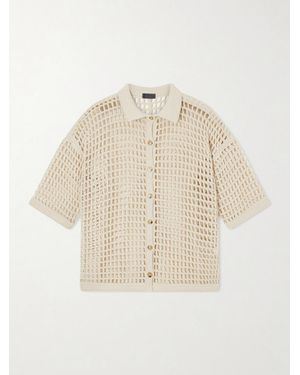 Haight Sheila Open-Knit Cotton-Blend Blouse - Natural