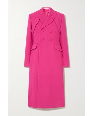 GmbH Samarium Belted Double-breasted Wool-crepe Coat - Pink