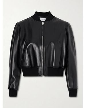 Givenchy Leather Bomber Jacket - Black