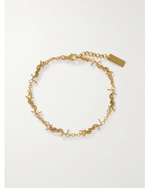 Saint Laurent Cassandre-Tone Bracelet - Metallic